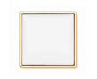 Op maat gemaakte vierkante ijzeren pin om te personaliseren kleur goud
