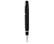 USB 2.0 pen van metaal met clip en zwarte inkt kleur zwart
