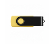 USB met rubberen afwerking en gekleurde metalen clip kleur zwart