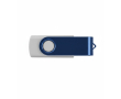 USB met rubberen afwerking en gekleurde metalen clip kleur blauw