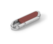 Uitschuifbare RVS USB met karabijnhaak kleur bordeaux
