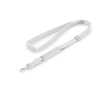 Polyester USB-lanyard met grip aan één uiteinde kleur wit