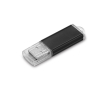 USB met aluminium behuizing en transparante dop kleur zwart