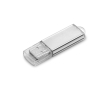 USB met aluminium behuizing en transparante dop kleur glanzend zilver