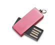Aluminium USB met gekleurde draaiclip kleur roze
