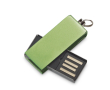 Aluminium USB met gekleurde draaiclip kleur lichtgroen