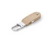 USB van PU-leer met haakvormige karabijn kleur beige