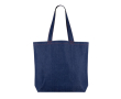 Tas met logo van gerecycled denim met lange handgrepen 280 g/m² kleur jeans blauw