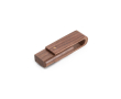 Draaibare USB van walnoothout kleur donker hout