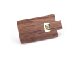 Personaliseerbare USB-kaart van walnoothout kleur donker hout