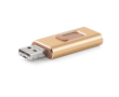 Metalen USB 4-in-1 met uitschuifbare clip kleur lichtgoud