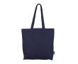 Tas van 100% katoen met binnenvak 140 g/m² kleur marineblauw