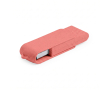 Draaibare USB-stick van tarwestro kleur rood
