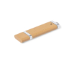 USB van tarwestro met dop en bevestiging kleur naturel