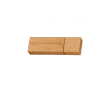 Klassieke USB met bamboehouten behuizing en dop kleur donker hout