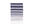 Pareo handdoek van gerecycled katoen en polyester 150 g/m² kleur marineblauw