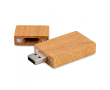 Platte houten USB-stick, graveerbaar of bedrukbaar kleur donker hout