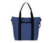 Tas van zacht synthetisch leer met dubbele zwarte handgreep kleur marineblauw