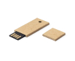 Rechthoekige USB-stick van gerecycled karton met dop kleur naturel