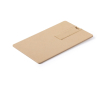 USB-kaart van gerecycled plastic met houtlook afwerking kleur naturel