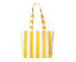 Strandtas van gerecycled katoen met streeppatroon kleur geel
