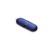 USB van kunststof in capsulevorm kleur blauw