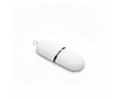 USB van kunststof in capsulevorm kleur wit