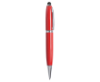 Elegante USB-pen met touchpointer kleur rood