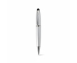 Elegante USB-pen met touchpointer kleur zilver