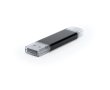 Aluminium USB met Micro-USB en type-C aansluiting kleur zwart