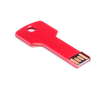 Metalen USB 3.0 stick in sleutelvorm kleur rood