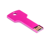 Metalen USB 3.0 stick in sleutelvorm kleur roze