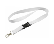 Custom made full colour lanyard met gesp, gemaakt in Europa kleur wit
