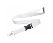 Lanyard met gesp en veiligheidssluiting custom made kleur wit