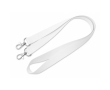 Op maat gemaakte lanyard met dubbele haak kleur wit