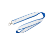 Dubbel-laags lanyard in full colour, op maat gemaakt in Europa kleur cyaan blauw