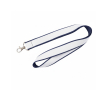 Dubbel-laags lanyard in full colour, op maat gemaakt in Europa kleur petrol blauw