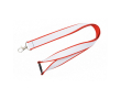 Dubbel-laags op maat gemaakte lanyard met veiligheidssluiting kleur rood