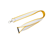 Dubbel-laags op maat gemaakte lanyard met veiligheidssluiting kleur geel