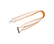 Dubbel-laags op maat gemaakte lanyard met veiligheidssluiting kleur oranje