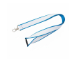Dubbel-laags op maat gemaakte lanyard met veiligheidssluiting kleur cyaan blauw