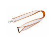 Dubbel-laags op maat gemaakte lanyard met veiligheidssluiting kleur donker oranje
