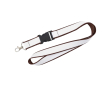 Dubbel-laags lanyard in full colour, custom made in Europa kleur bruin