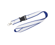 Dubbel-laags lanyard in full colour, custom made in Europa kleur blauw