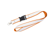 Dubbel-laags lanyard in full colour, custom made in Europa kleur oranje