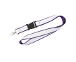 Dubbel-laags lanyard in full colour, custom made in Europa kleur paars