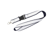 Dubbel-laags lanyard in full colour, custom made in Europa kleur donkerblauw
