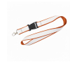 Dubbel-laags lanyard in full colour, custom made in Europa kleur donker oranje