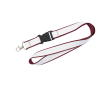 Dubbel-laags lanyard in full colour, custom made in Europa kleur granaat