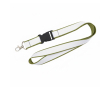 Dubbel-laags lanyard in full colour, custom made in Europa kleur olijfgroen